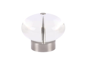 Acryllic ellipse finial in stainless steel curtain pole end