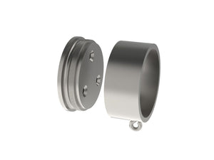 Stainless steel recess bracket for 50mm metal, wooden or wrapped curtain pole