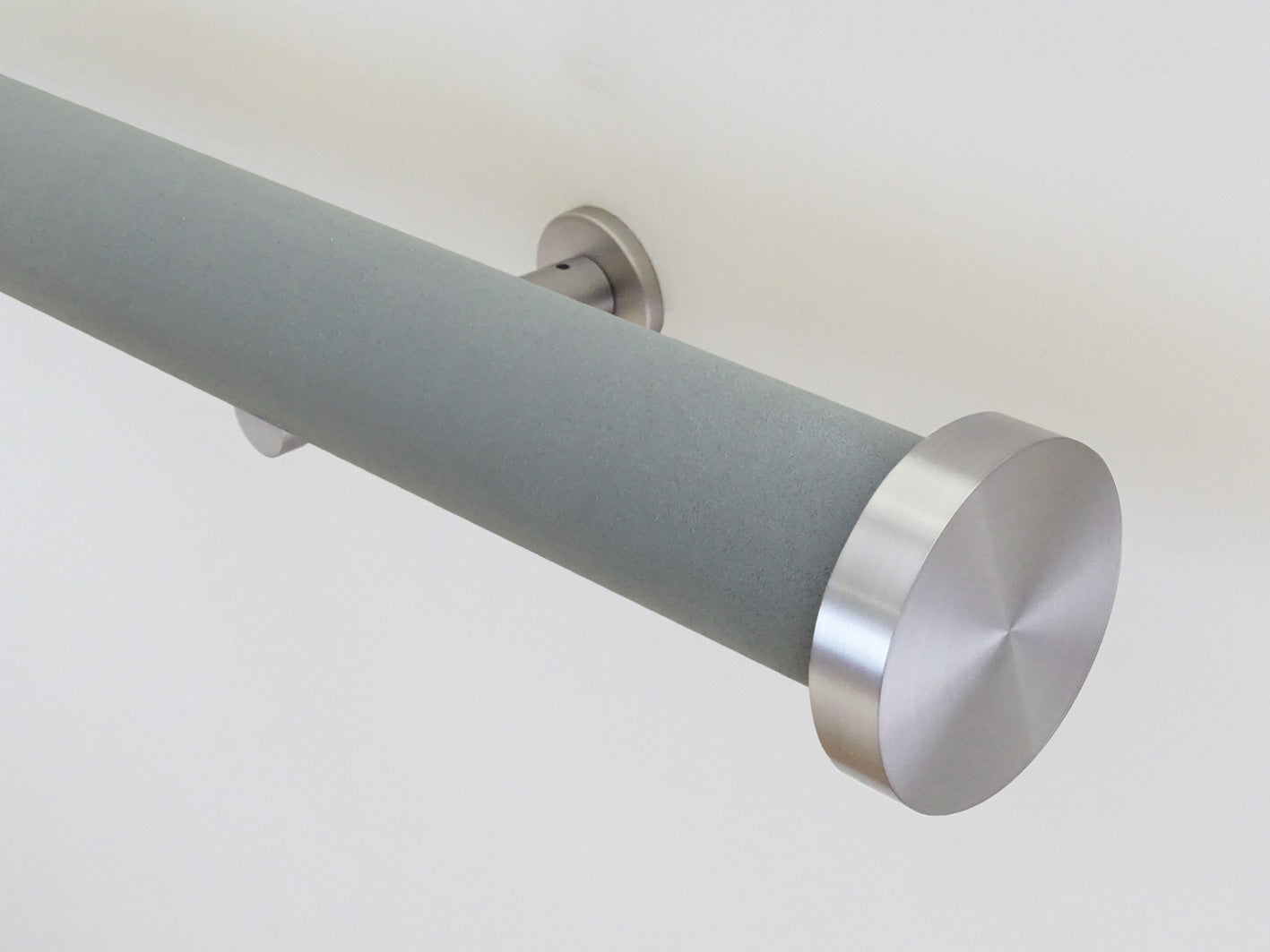 Faux Suede "Slate" 50mm tracked curtain pole by Walcot House