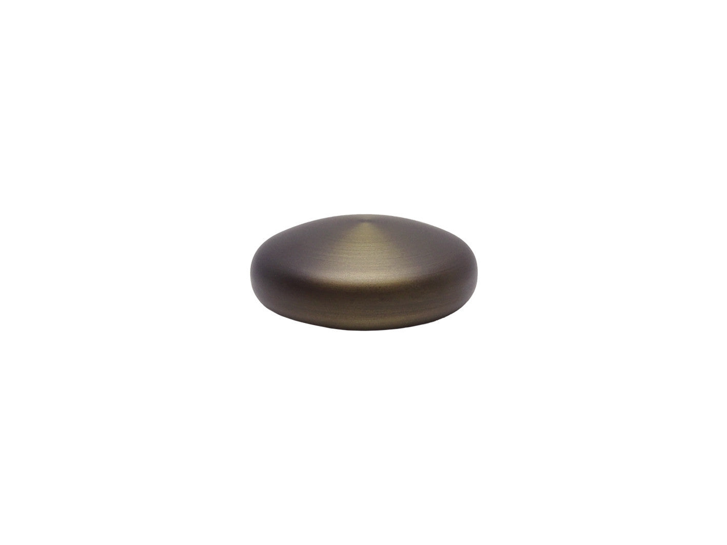 Elliptical finial in brushed steel for 30mm dia. Curtain Pole