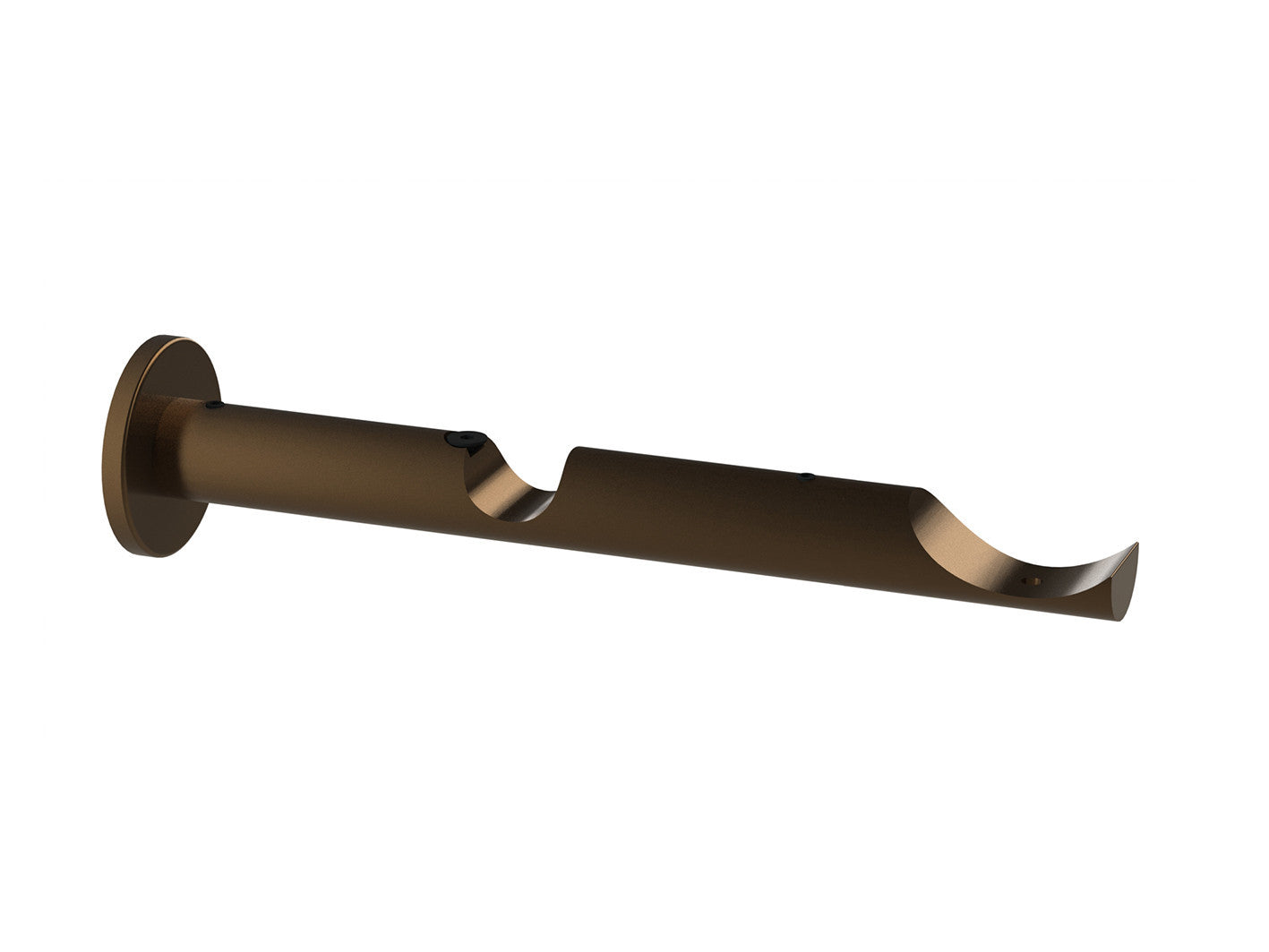 brushed bronze double bracket for 19mm and 50mm double poles