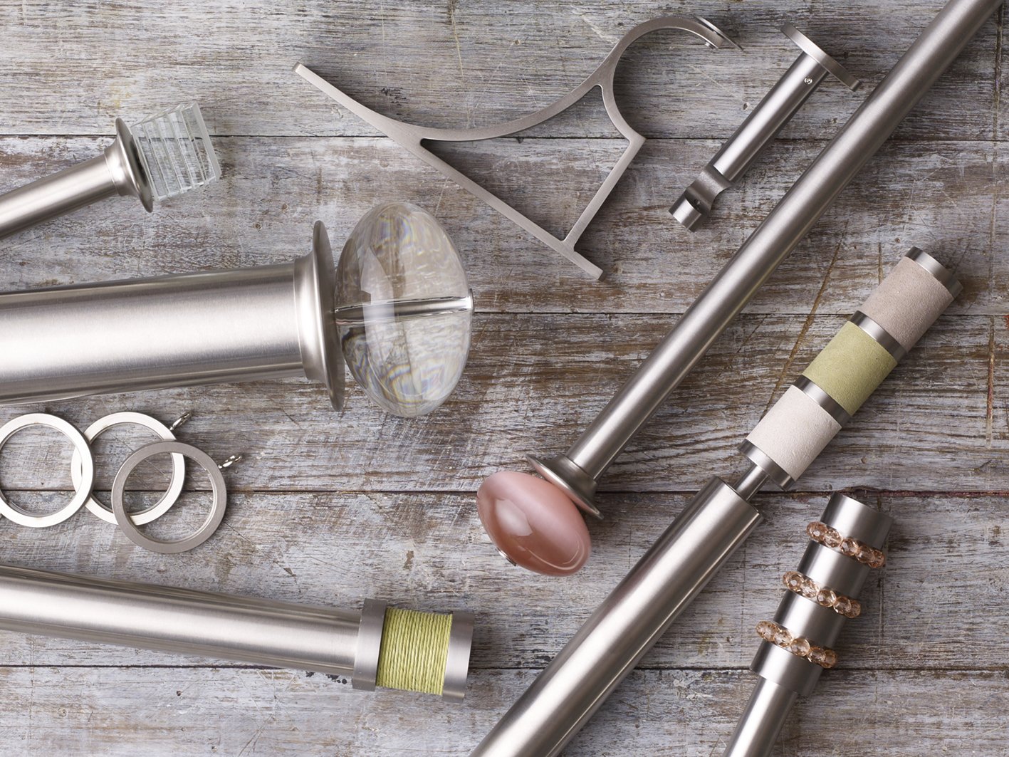 Stainless Steel Curtain Pole Sets