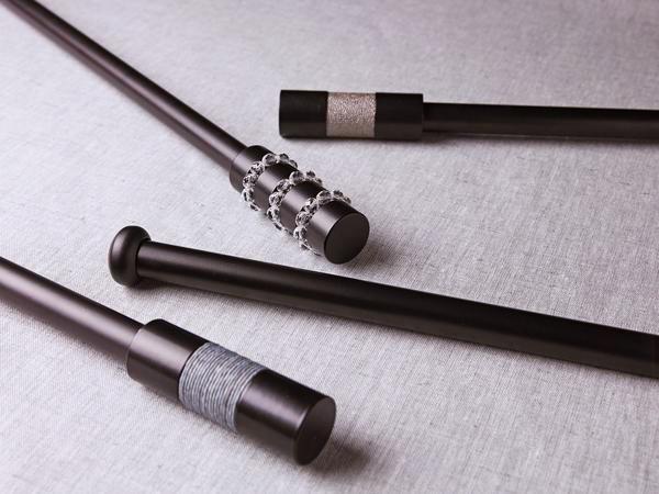 Black Metal Curtain Pole Sets