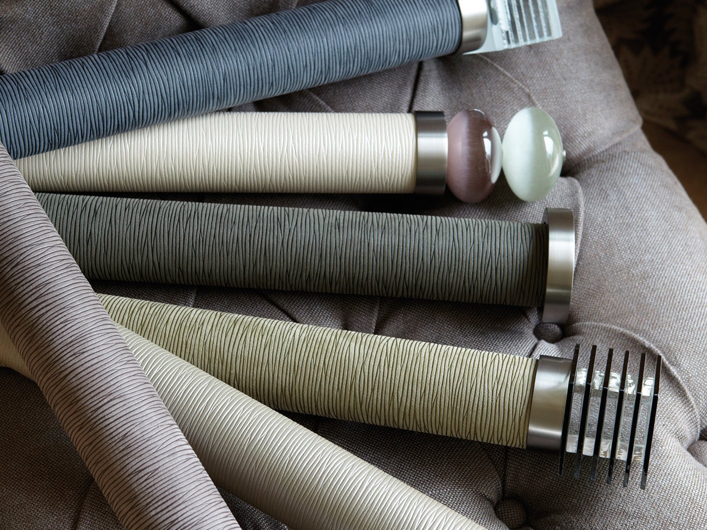 Wrapped & Tracked Curtain Pole Sets