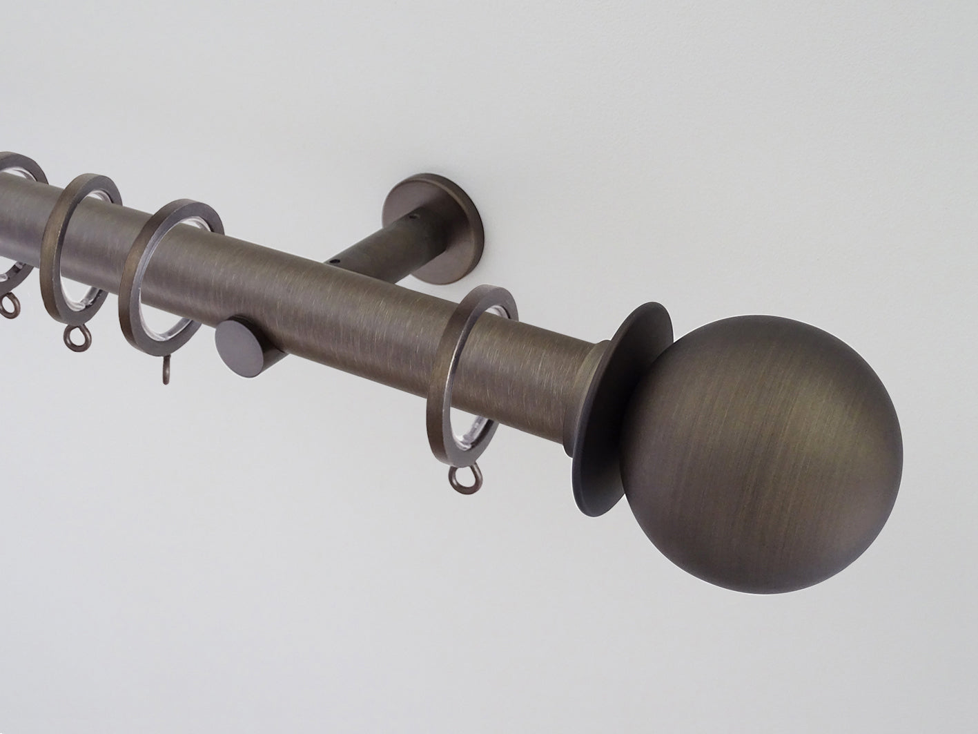 Bronze ball finial for 30mm curtain pole