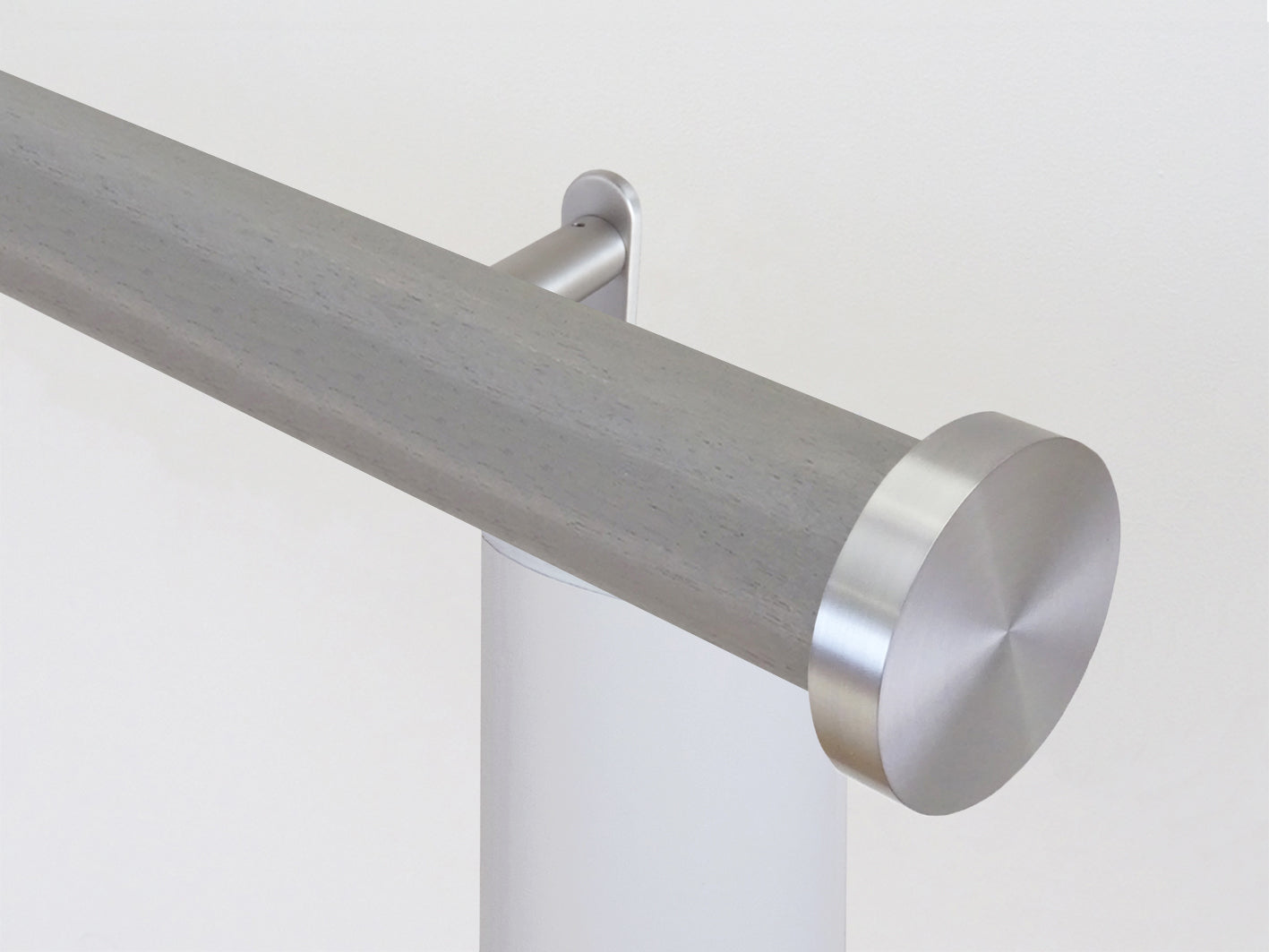 Real wood motorised curtain pole, 50mm diamater | Walcot House UK curtain poles powered by Somfy