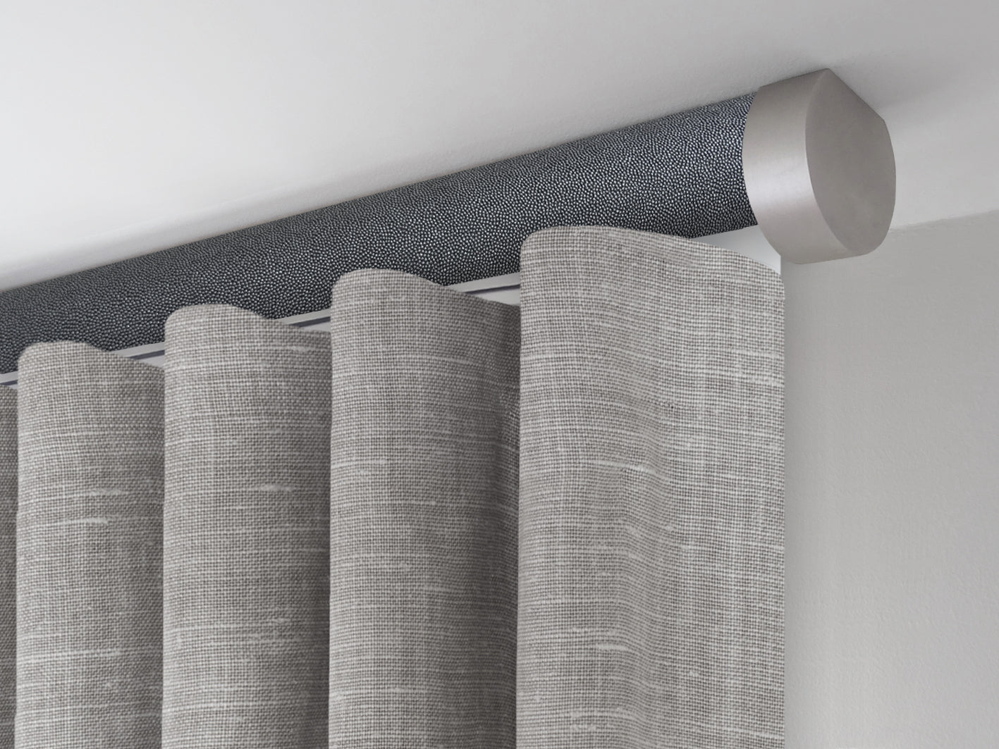 Motorised tracked curtain pole ceiling mounted | Walcot House