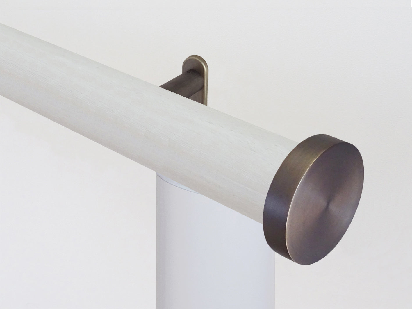 Motorised wooden curtain pole with Somfy motor | Walcot House UK
