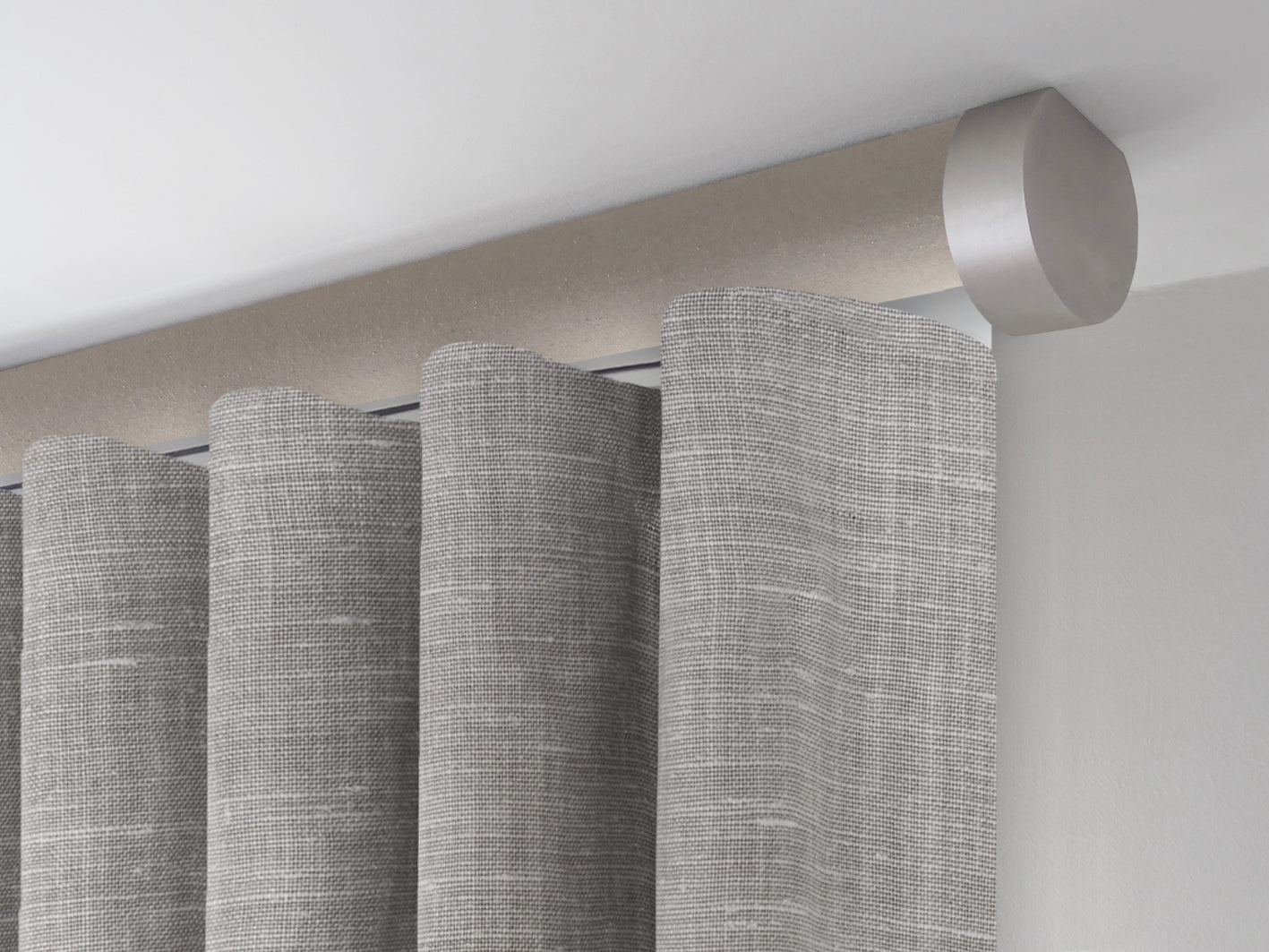 Motorised tracked curtain pole ceiling fixed | Walcot House