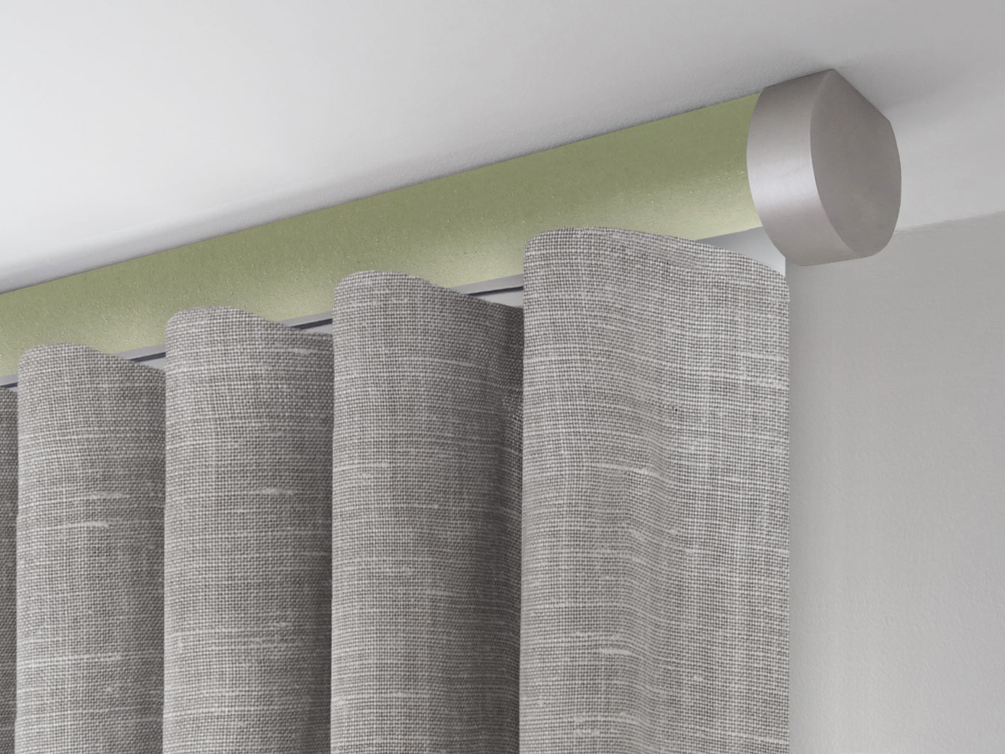 Motorised tracked curtain pole ceiling fixed | Walcot House