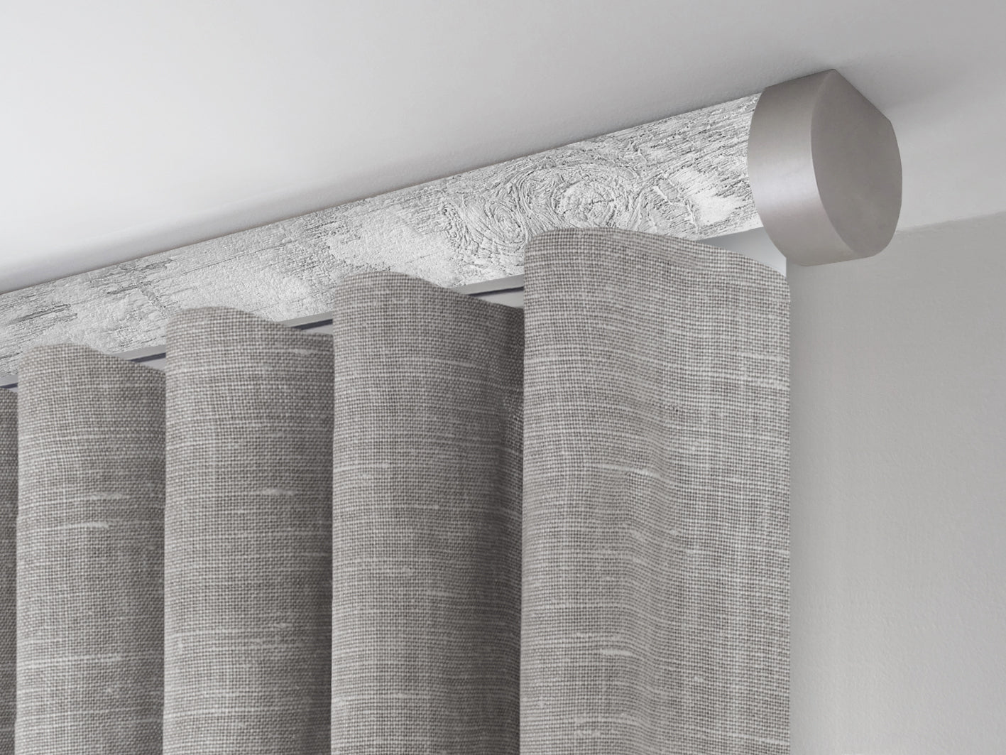 Motorised tracked curtain pole ceiling fixed | Walcot House