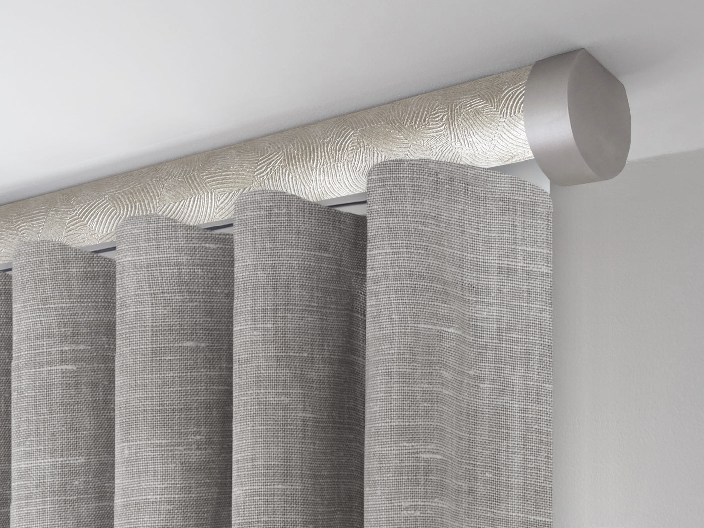 Motorised tracked curtain pole ceiling fixed | Walcot House