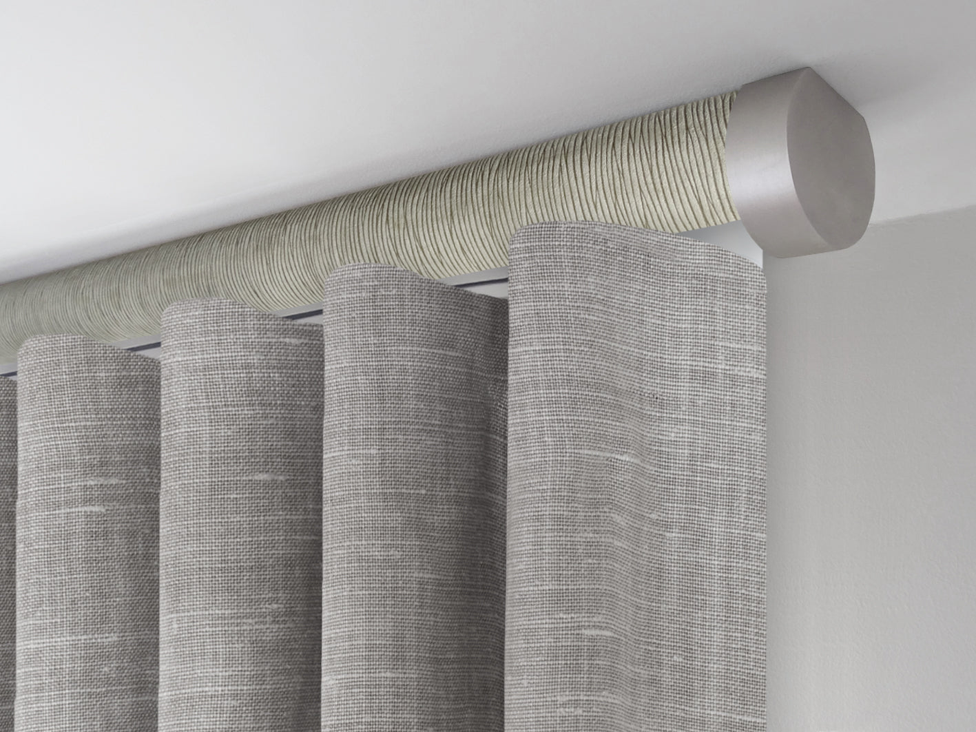 Motorised tracked curtain pole ceiling fixed | Walcot House