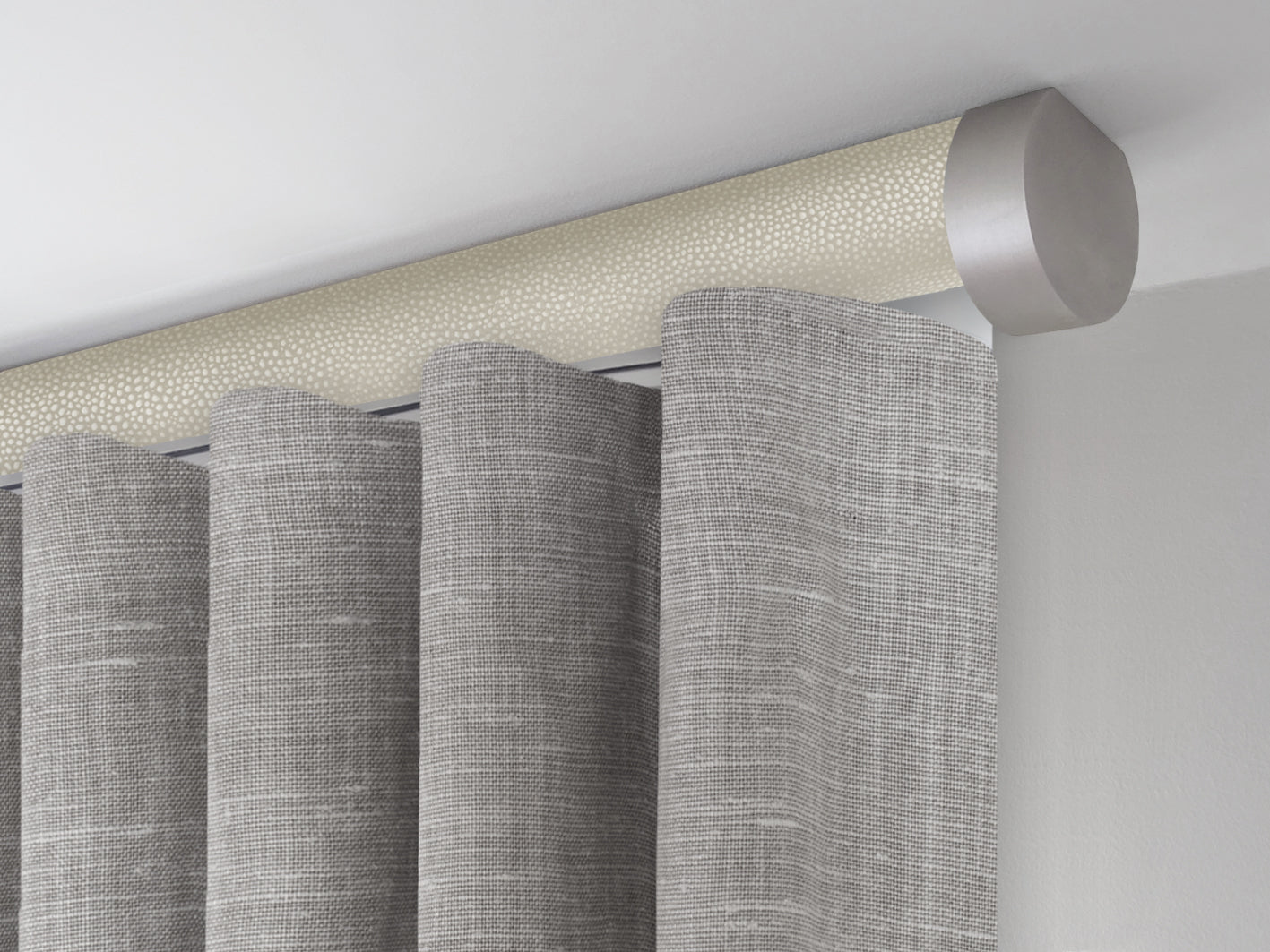 Motorised tracked curtain pole ceiling fixed | Walcot House