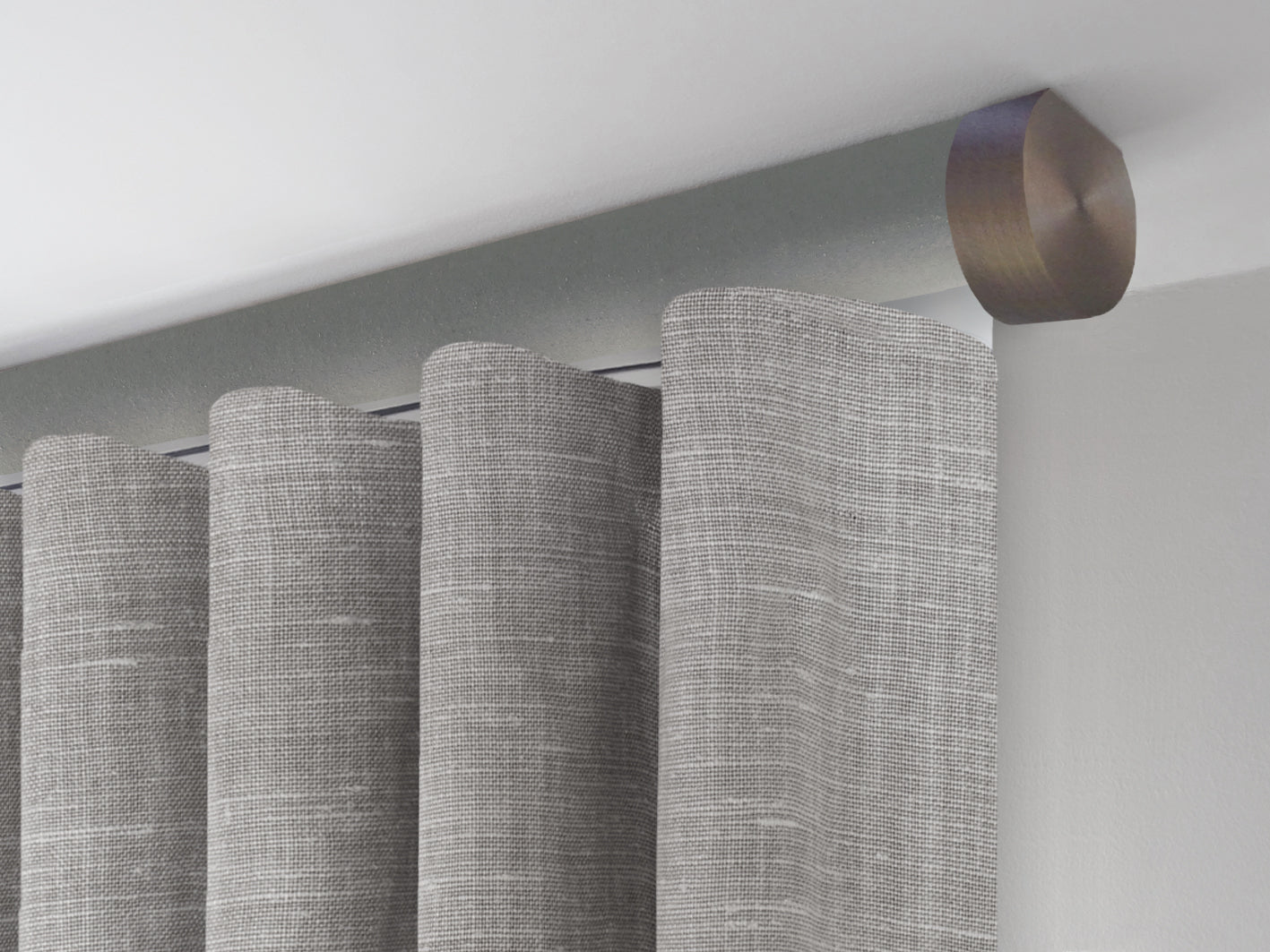 Motorised tracked curtain pole ceiling fixed | Walcot House