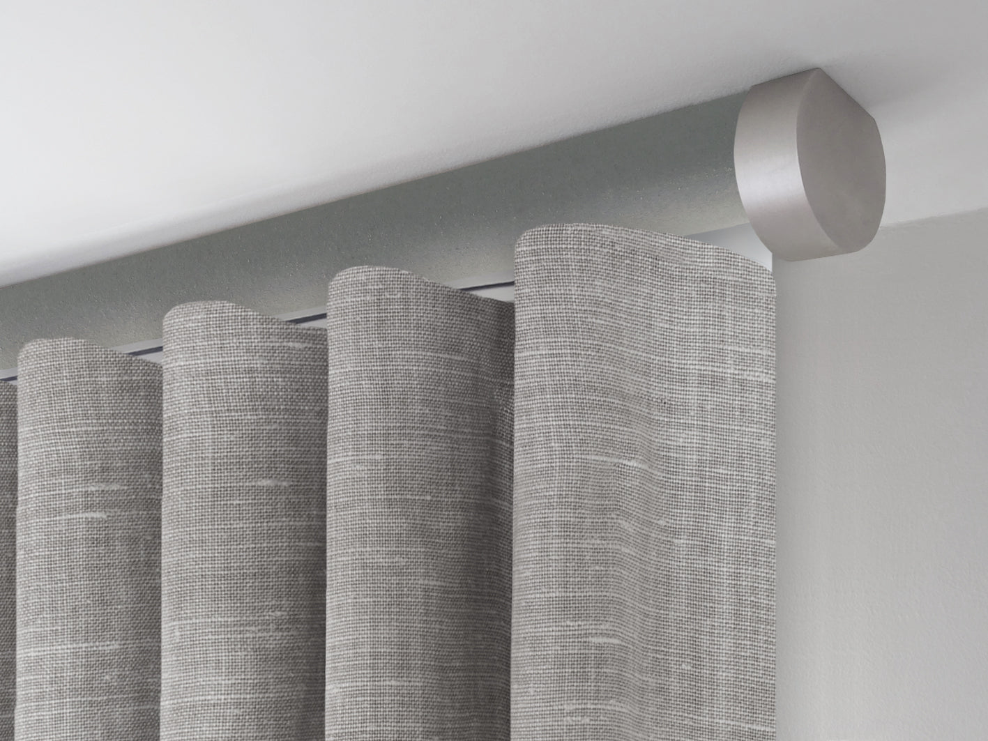 Motorised tracked curtain pole ceiling fixed | Walcot House