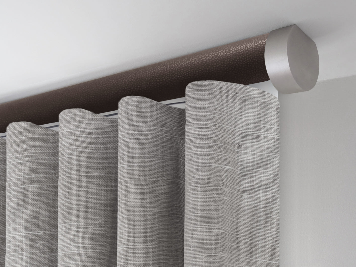 Motorised tracked curtain pole ceiling fixed | Walcot House