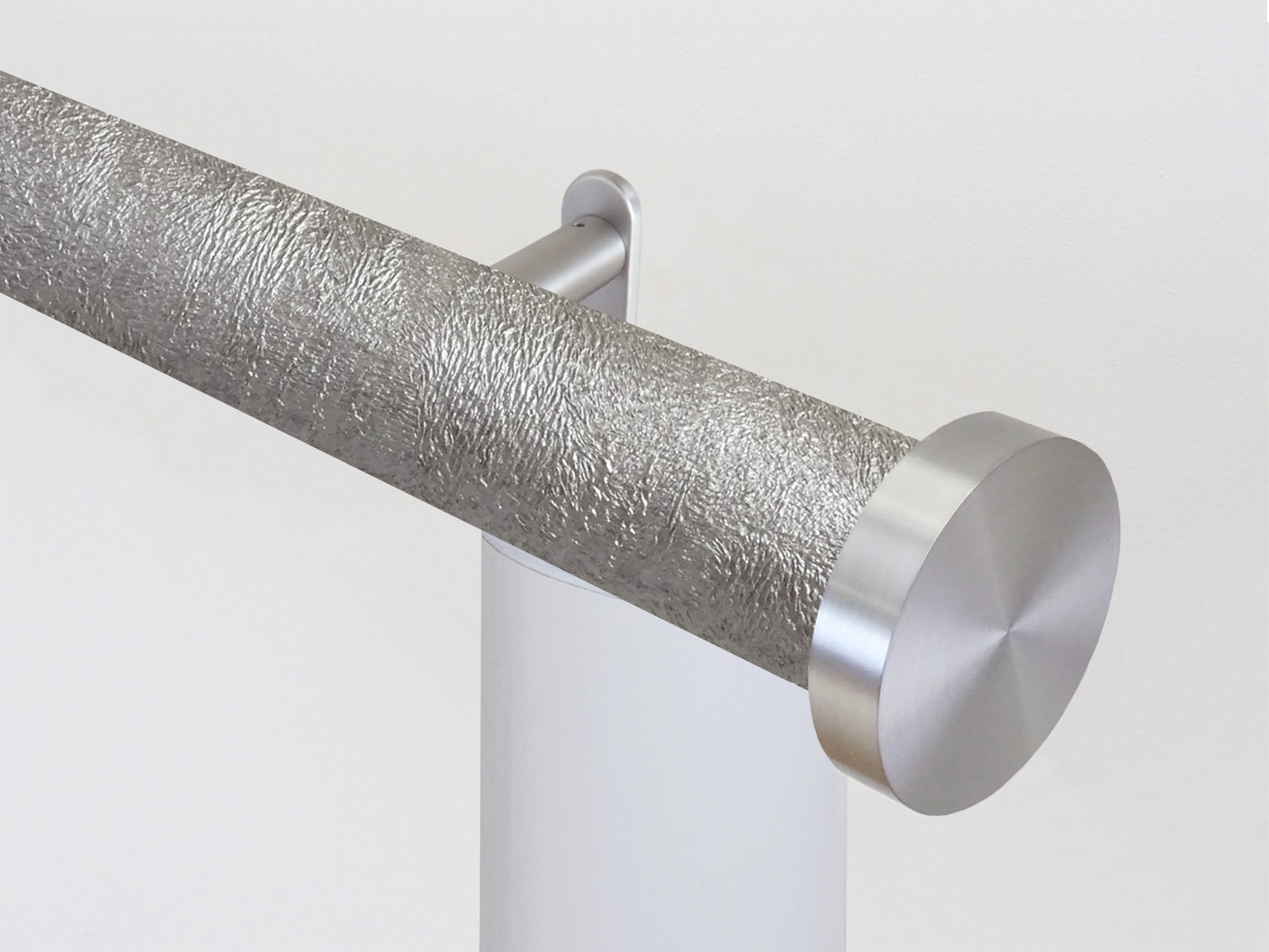 Motorised electric curtain pole, wireless & battery powered using the Somfy Glydea track | Walcot House UK curtain pole specialists