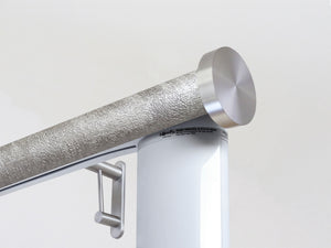 Motorised electric curtain pole, wireless & battery powered using the Somfy Glydea track | Walcot House UK curtain pole specialists
