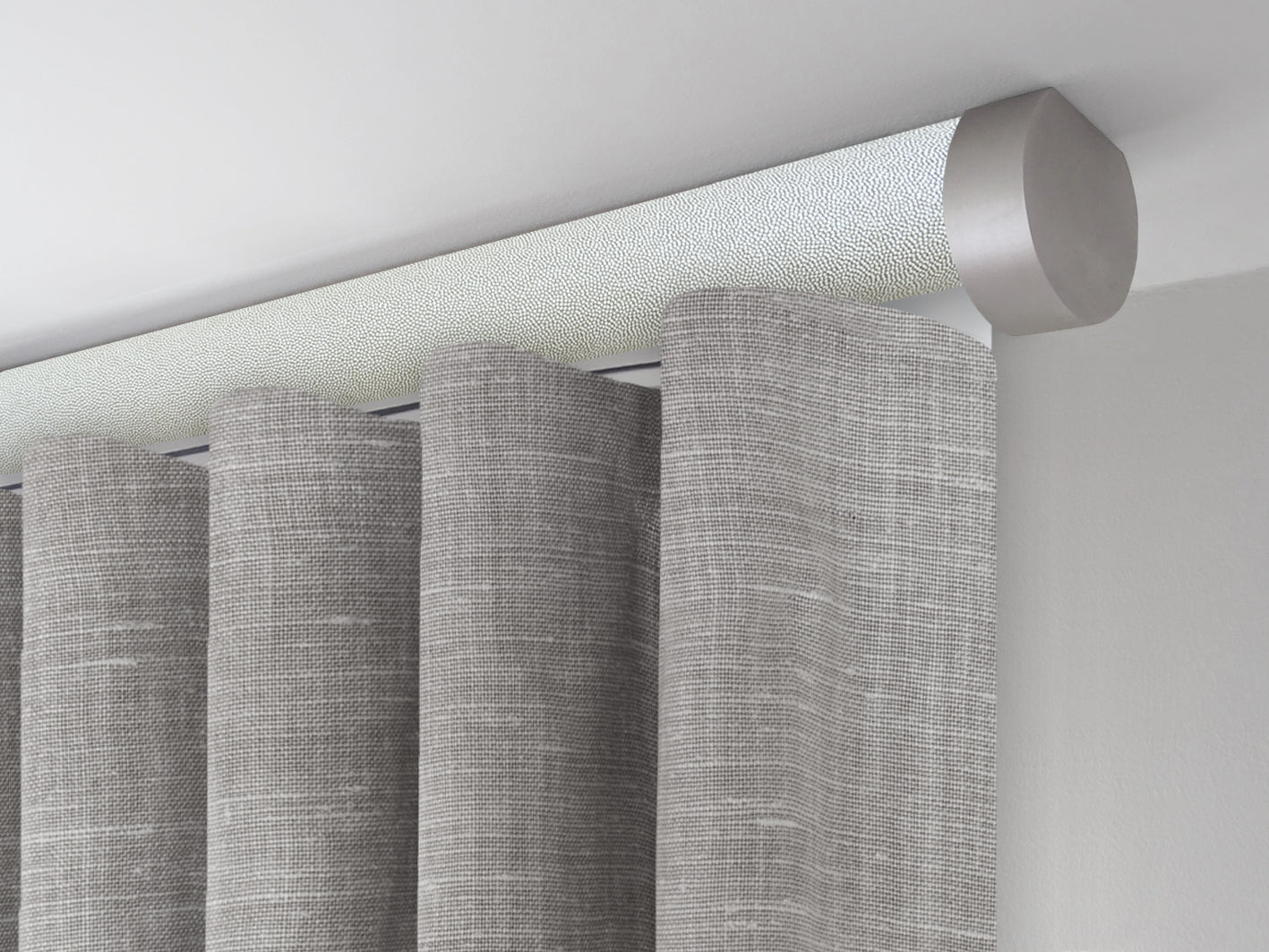 Motorised tracked curtain pole ceiling fixed | Walcot House