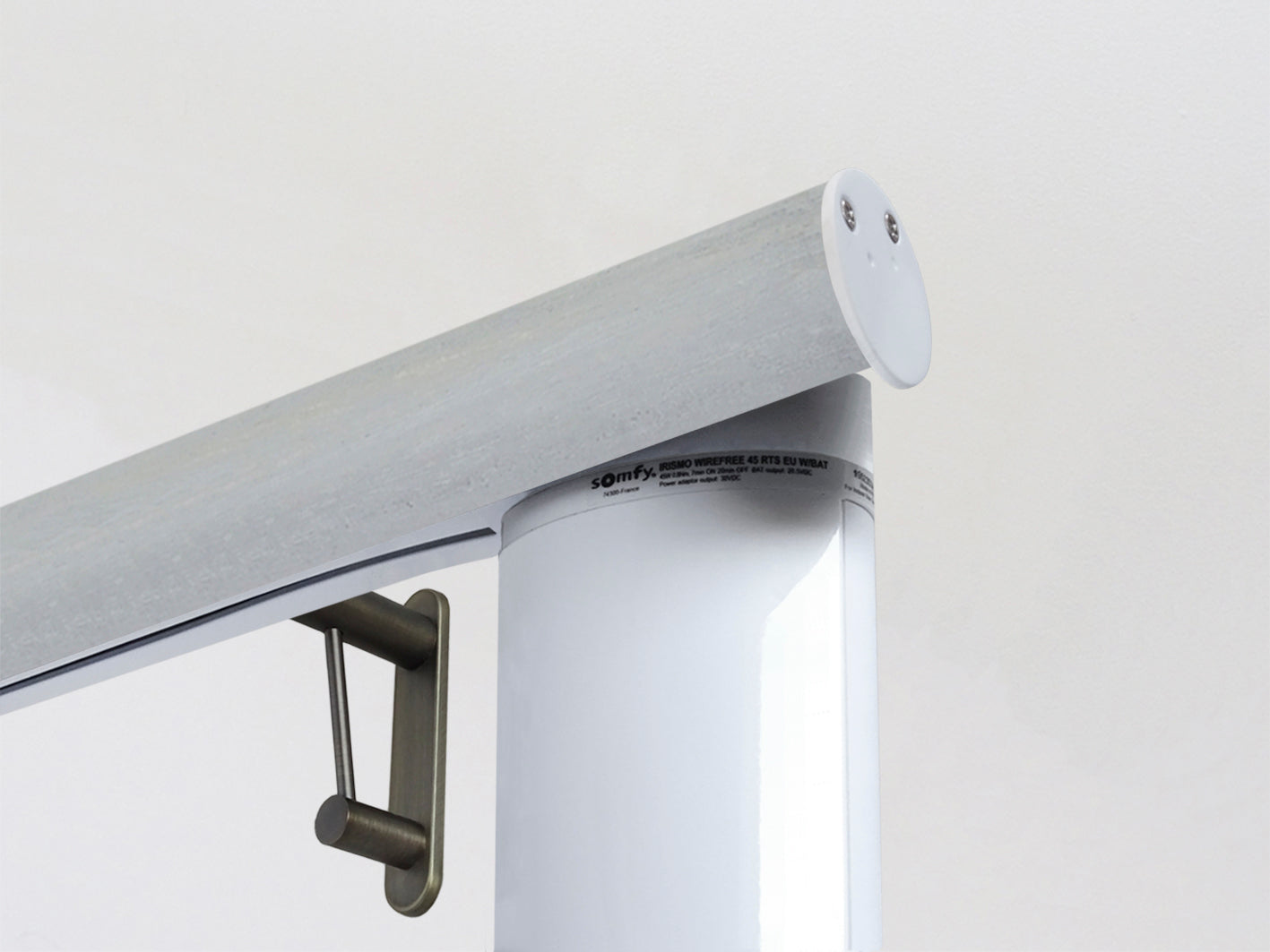 Motorised wooden curtain pole with Somfy motor | Walcot House UK