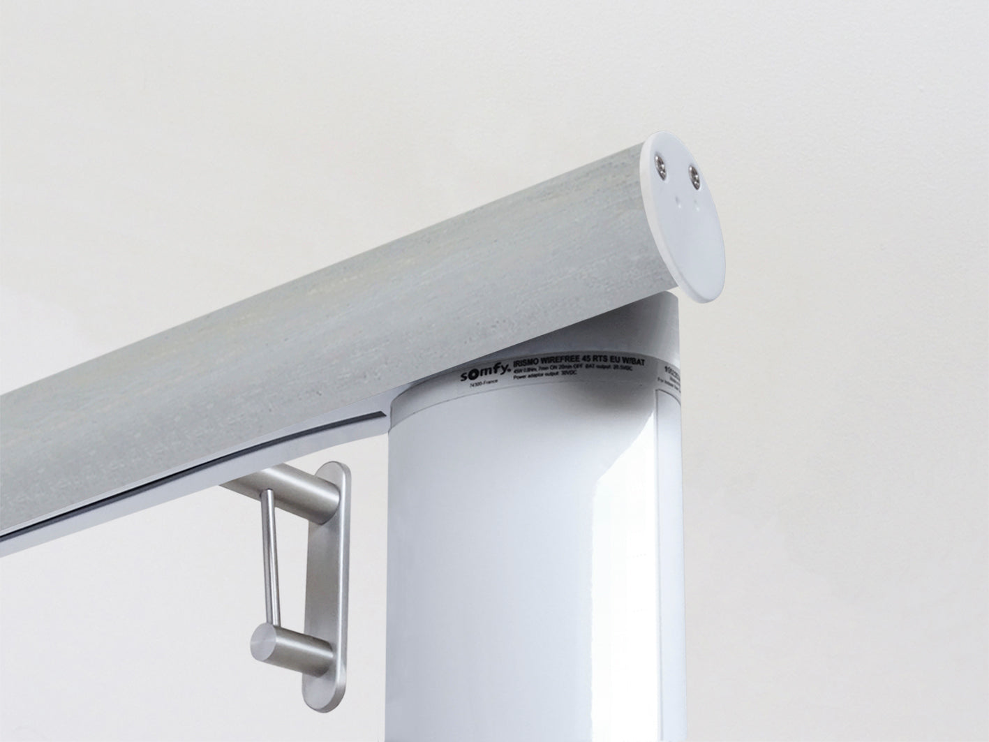 Motorised wooden curtain pole with Somfy motor | Walcot House UK