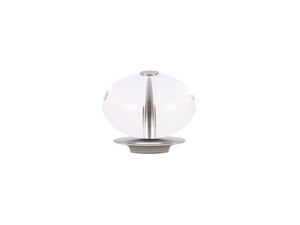 Acrylic ellipse finial in stainless steel for 19mm dia. curtain poles