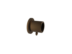 Recess bracket for 19mm diameter curtain pole in brushed bronze