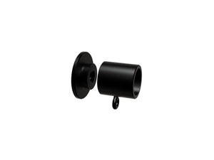 Recess fixing bracket for 19mm diameter curtain pole in black