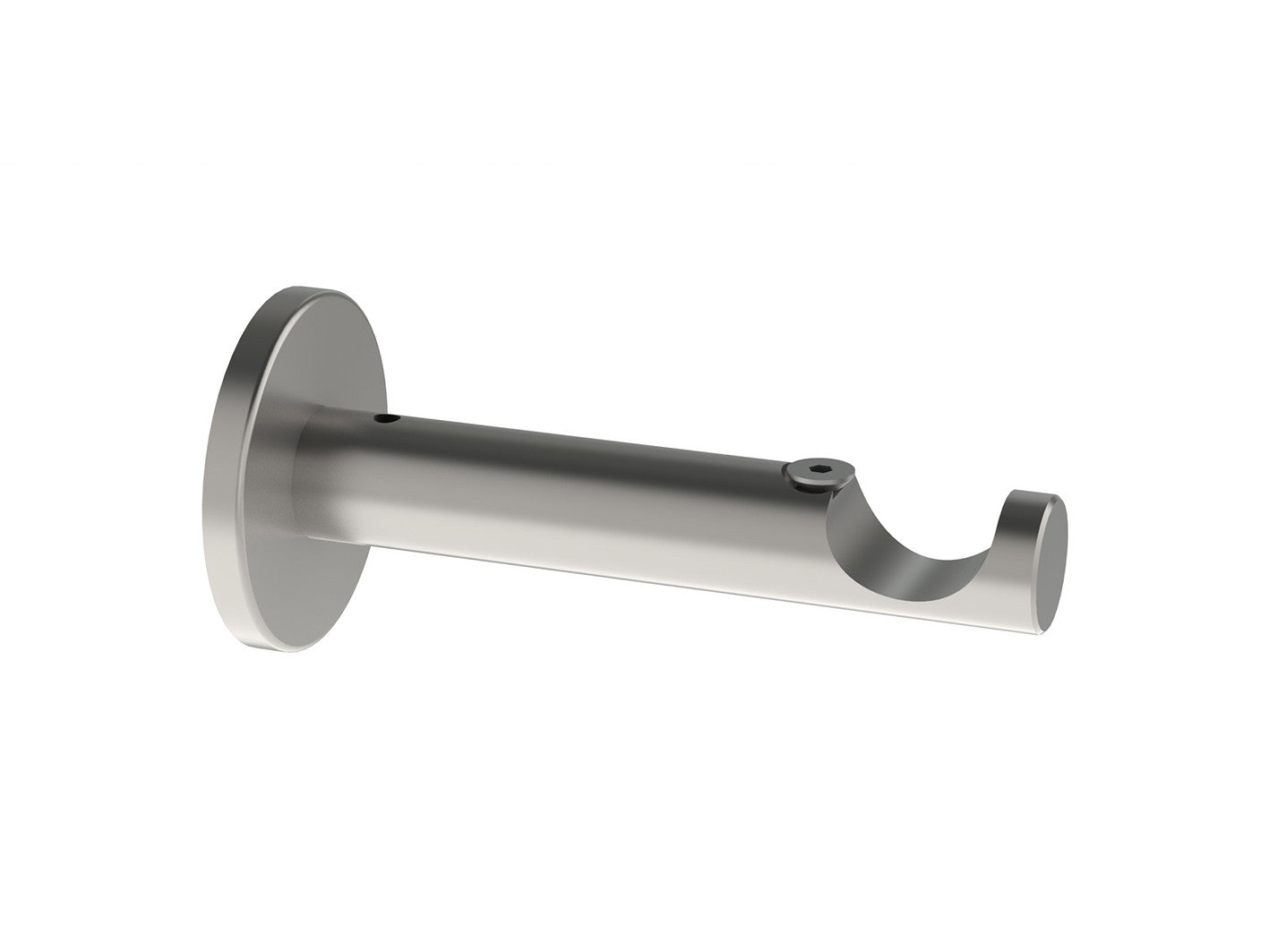silver bracket for 19mm diameter curtain pole