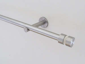 19mm diameter stainless steel metal curtain pole set with champagne groove finials