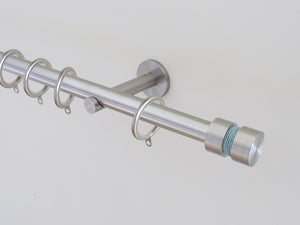 19mm diameter stainless steel curtain pole set with groove finials