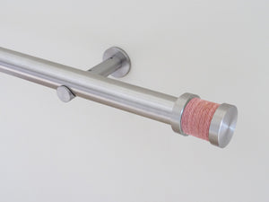 30mm diameter stainless steel curtain pole with blossom groove finials