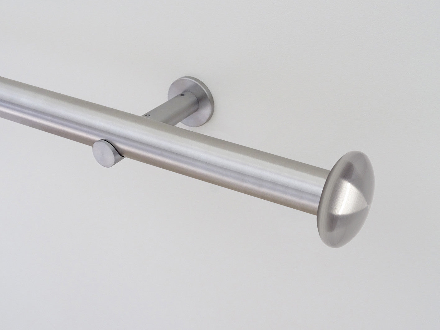 30mm diameter stainless steel curtain pole collection with elliptical finials