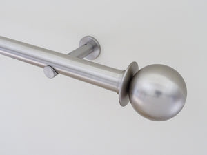 30mm diameter stainless steel curtain pole collection with Steel Ball finials