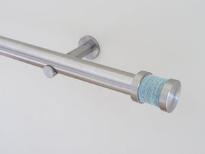 30mm diameter stainless steel curtain pole with mist groove finials