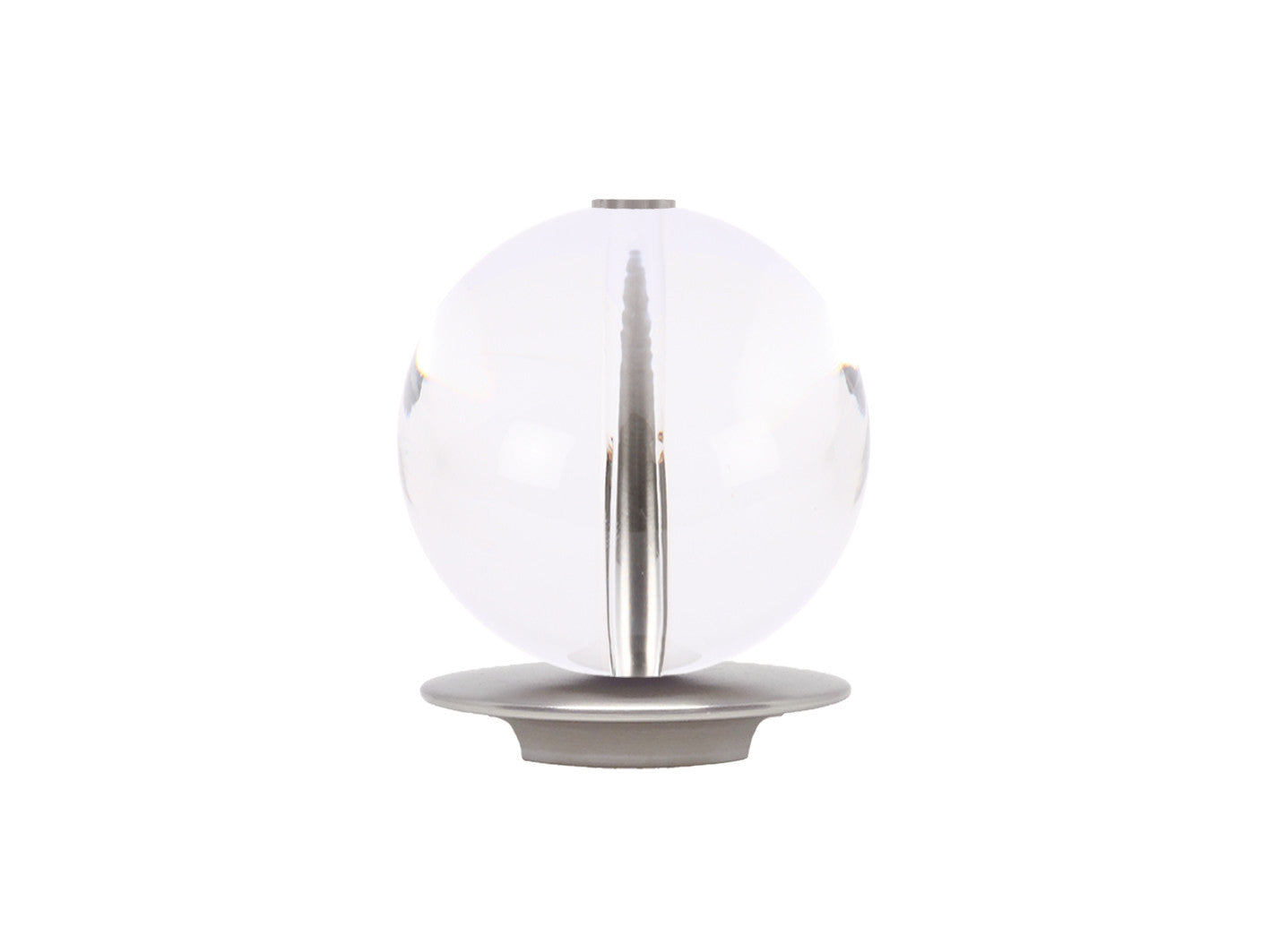 Acrylic ball finial for 30mm dia. curtain poles with brushed steel adapter