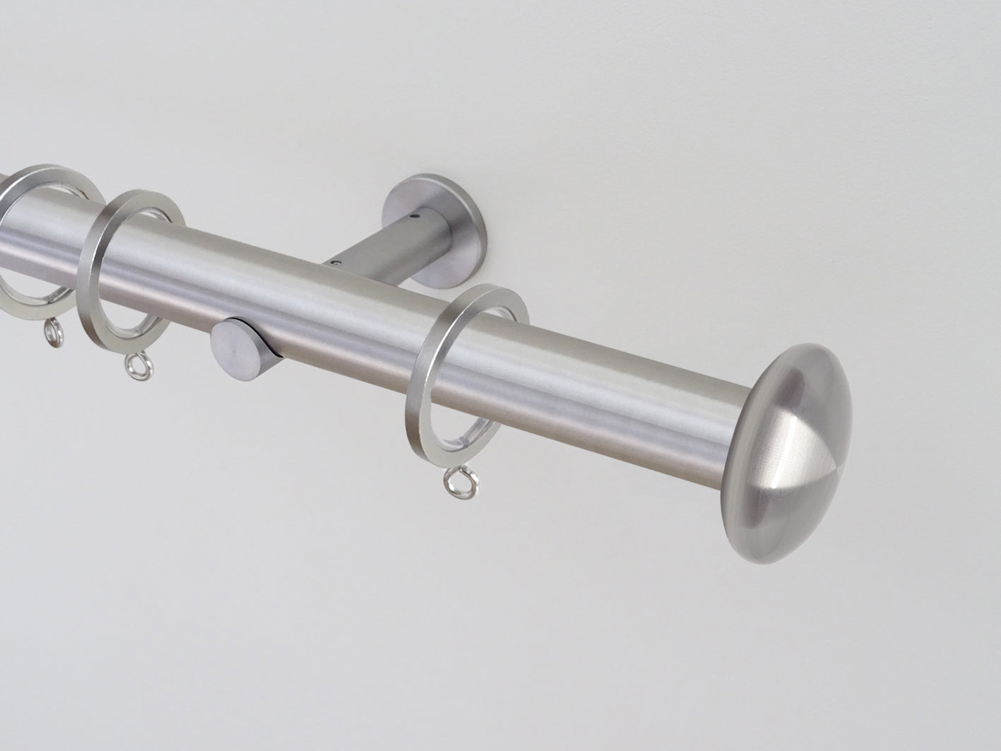 30mm diameter stainless steel curtain pole collection with elliptical finials