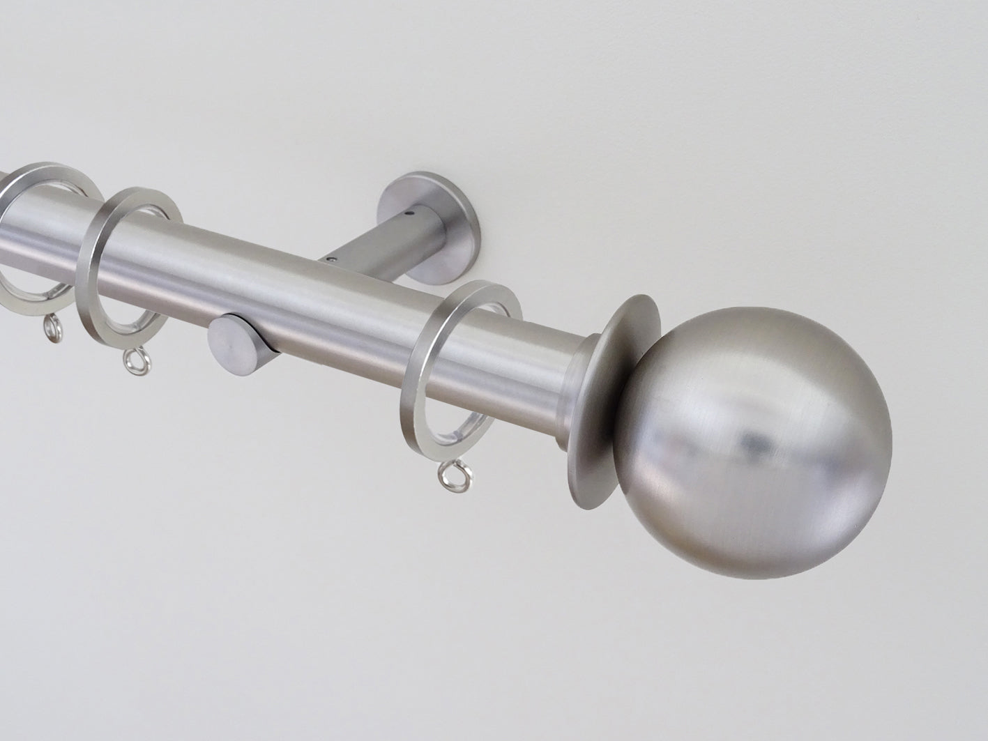 30mm diameter stainless steel curtain pole collection with Steel Ball finials