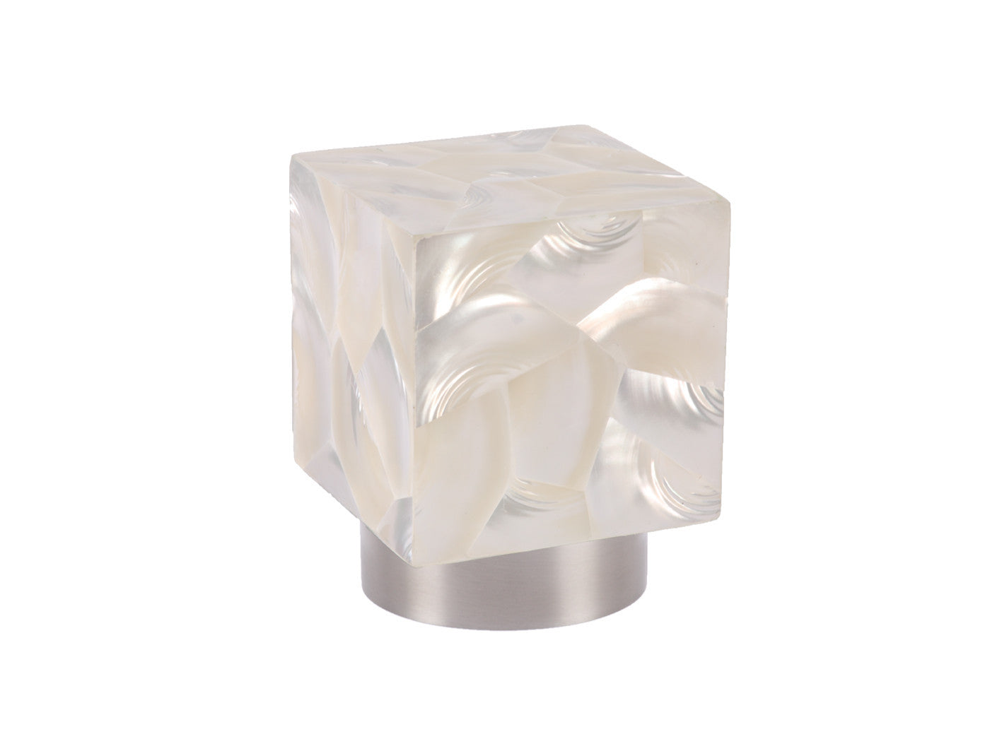 Riva shell troca satin finial stainless steel 50mm | Walcot House Designer Finials