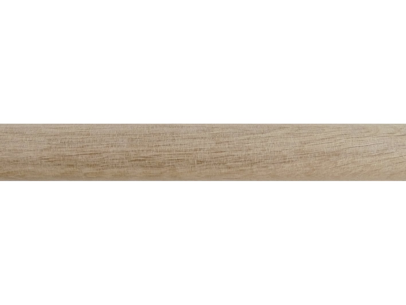 Real solid waxed natural oak curtain pole in 50mm diameter, hand finished in the UK, with integrated track | Walcot House