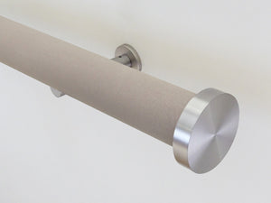 Faux Suede Fawn 50mm tracked curtain pole by Walcot House