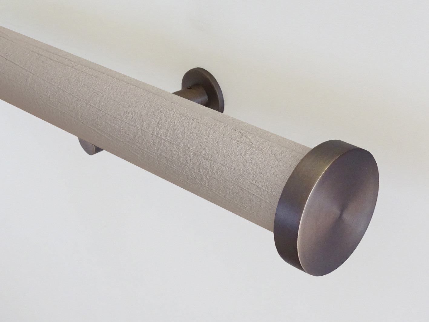 "Husk" textured 50mm tracked curtain pole by Walcot House