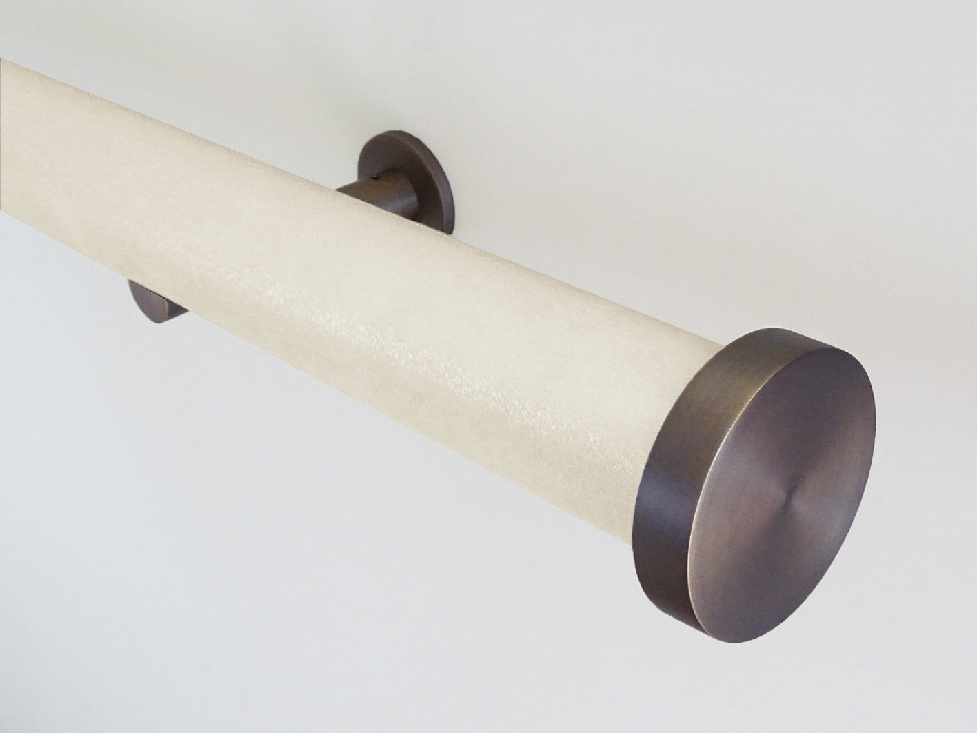 "Morning Sun" textured 50mm tracked curtain pole by Walcot House