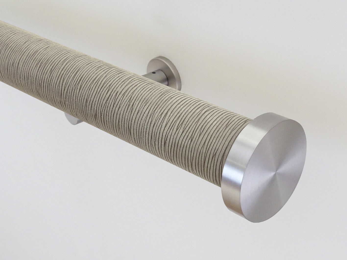 Striped "Shale" 50mm tracked curtain pole by Walcot House