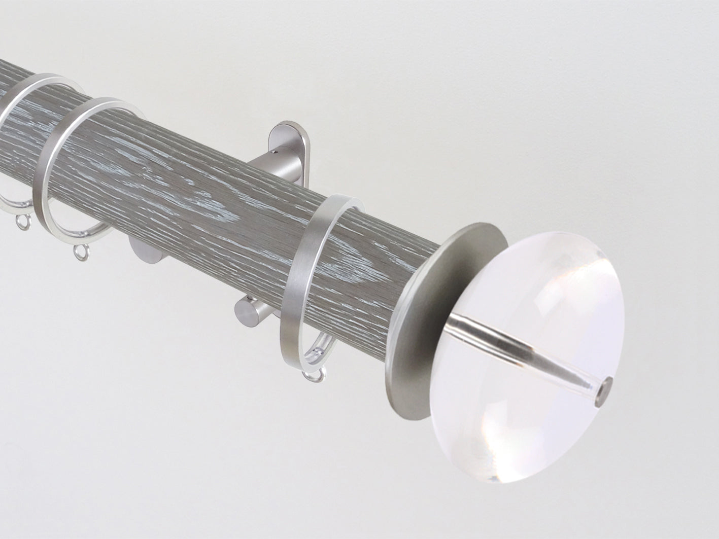 Walcot House | Real solid oak curtain pole set in 50mm, hand finished in the UK