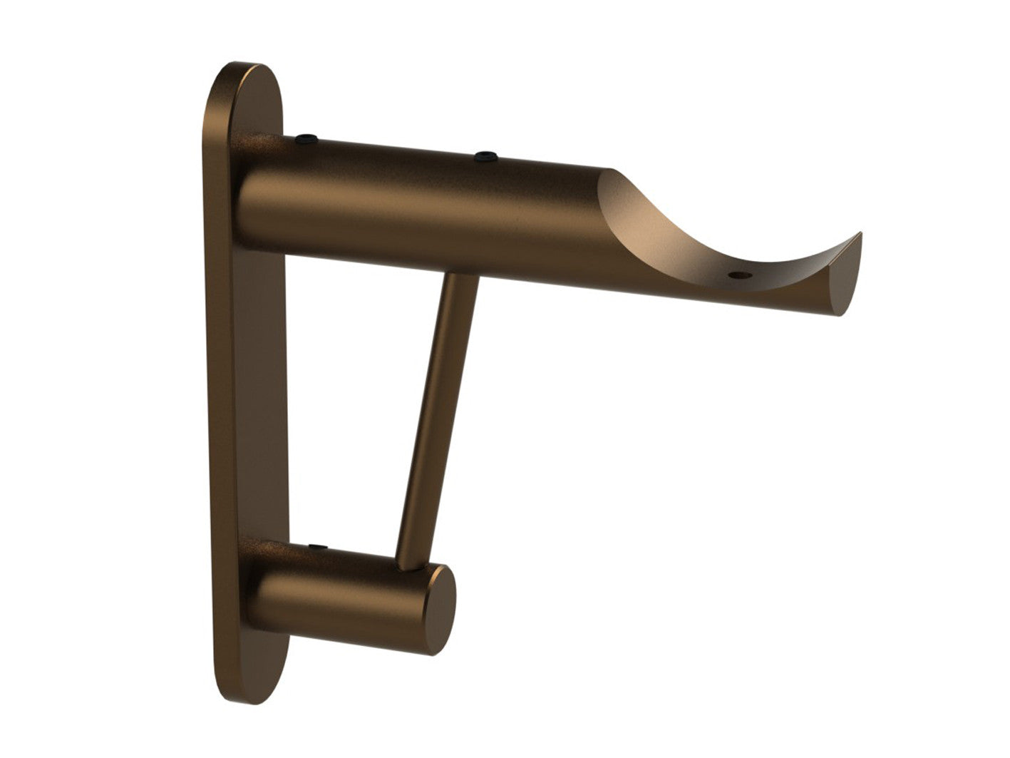 Bronze architrave bracket for 50mm diameter for wooden curtain poles