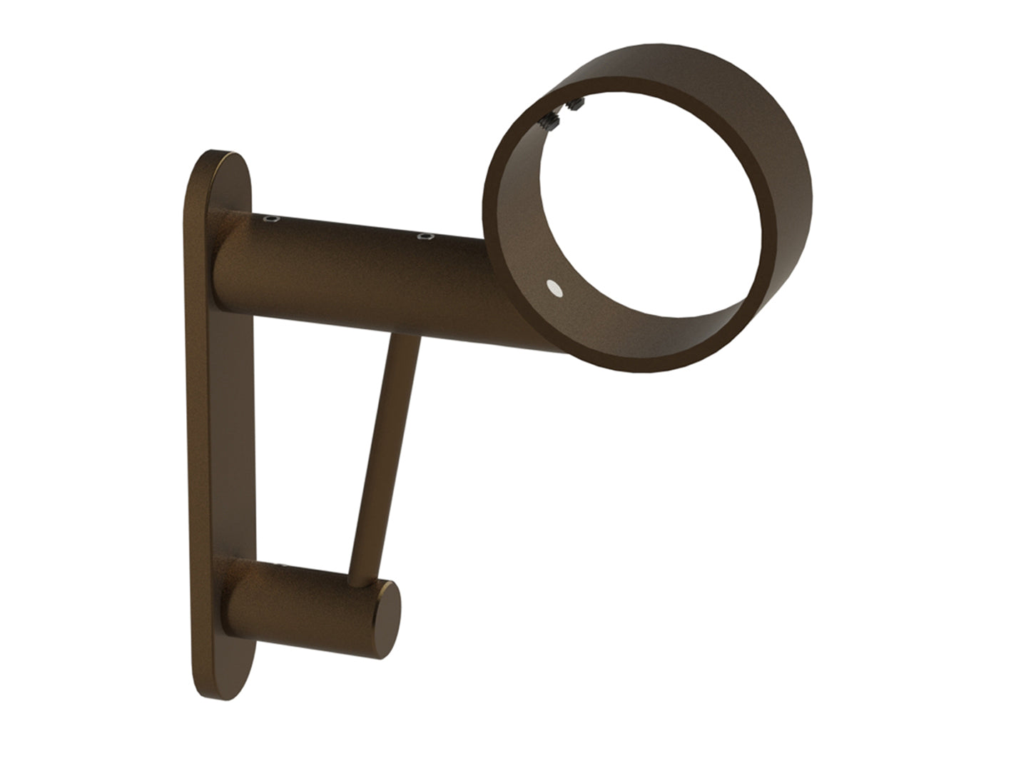 Heavy duty stainless steel end bracket for 50mm metal pole