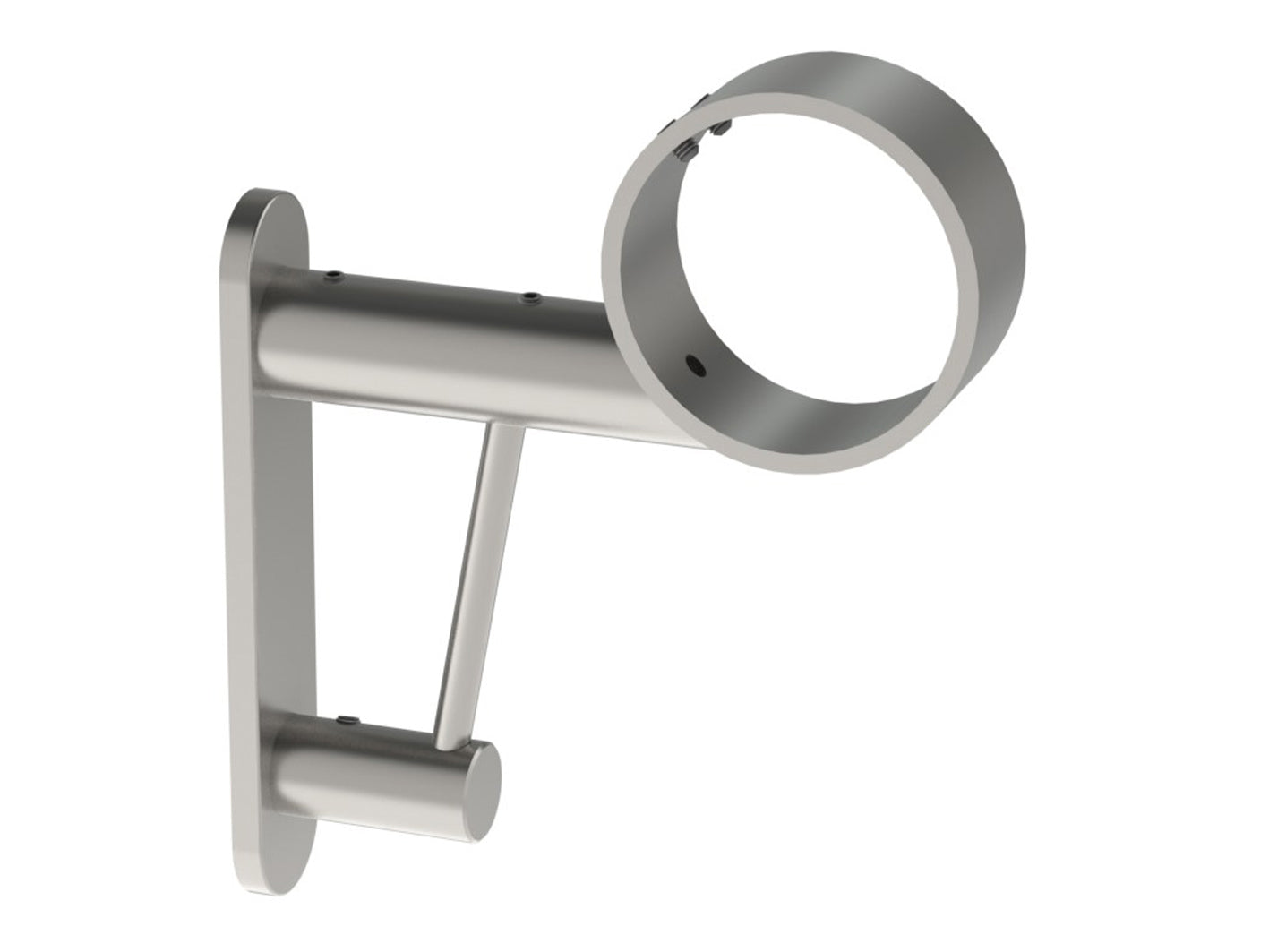 Heavy duty stainless steel end bracket for 50mm metal pole