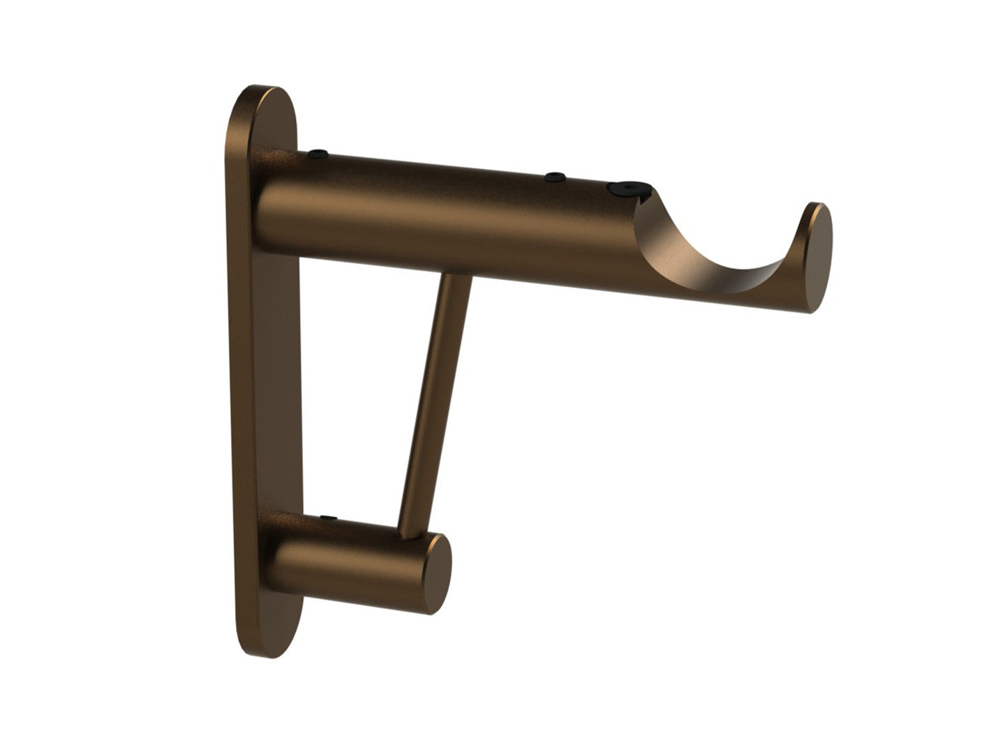 Architrave bracket for 30mm diameter curtain poles in stainless steel